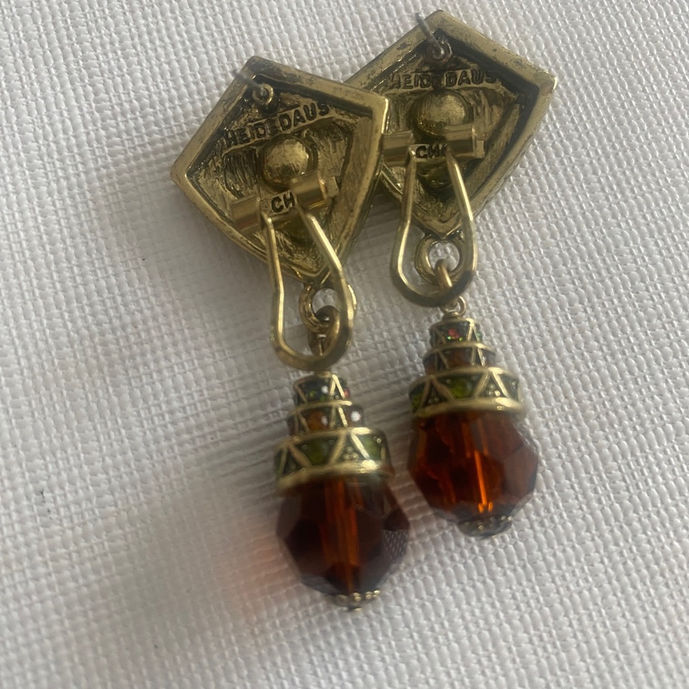 Heidi Daus Gold-tone and Crystal Earrings - Picture 5 of 5